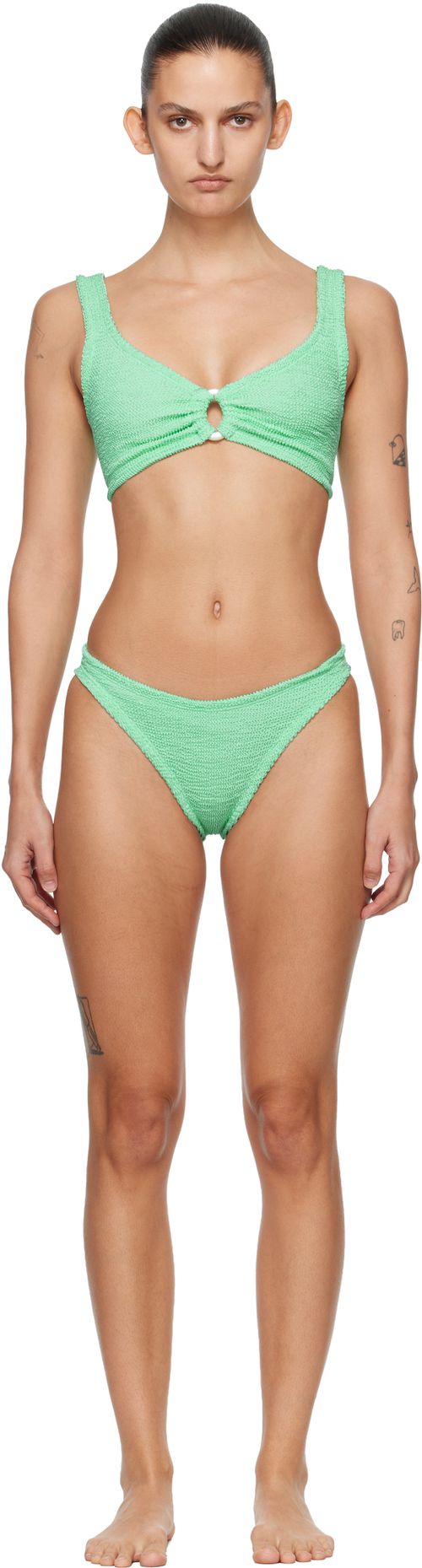 Green Julia Pearl Hoop Bikini