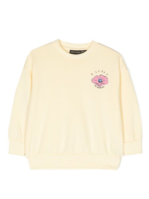 Seashell-embroidered sweatshirt - Yellow