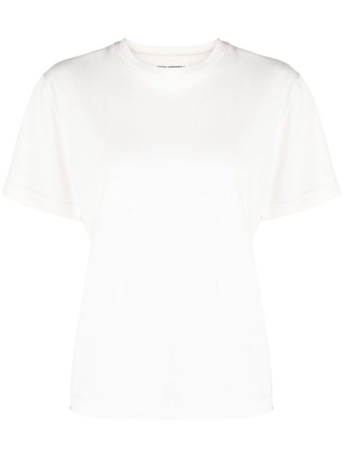 Short-sleeve cotton-blend T-shirt - White