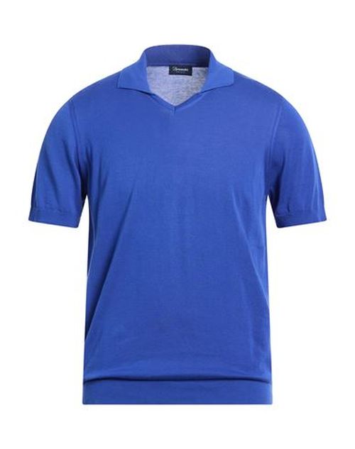 Man Sweater Bright blue Size 40 Cotton