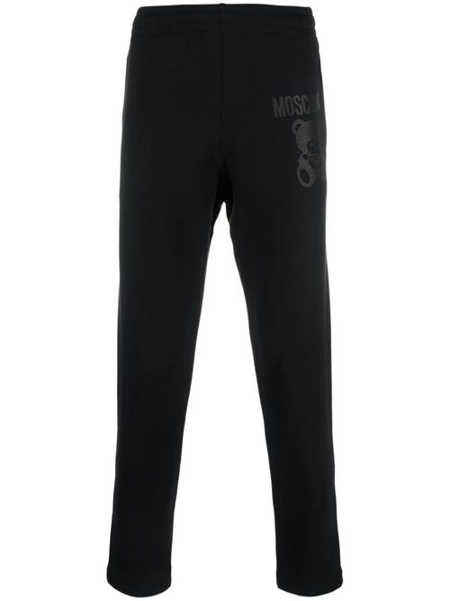 Teddy Bear cotton track pants - Black