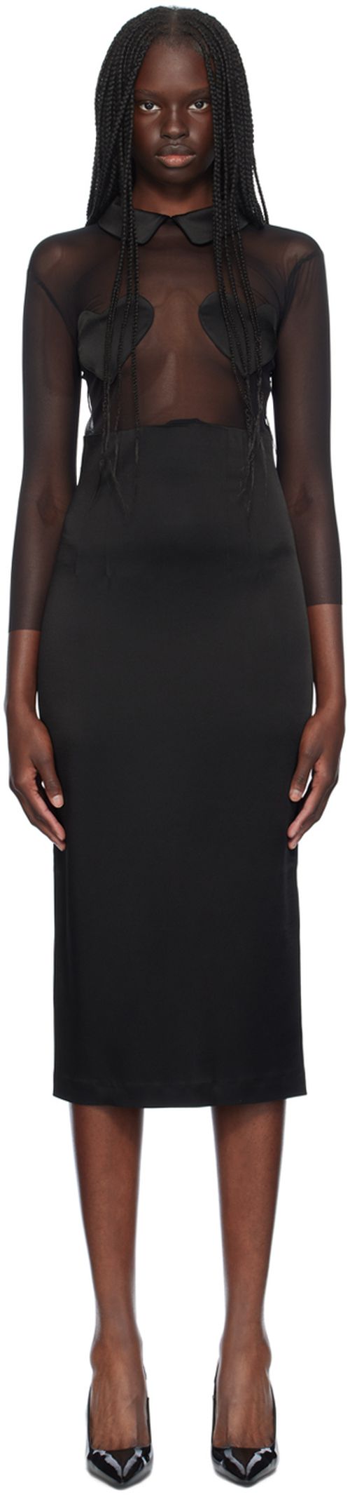 Blumarine Black Heart Midi Dress