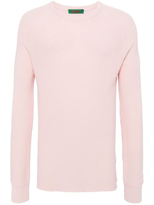 Crew-neck cotton jumper - Pink