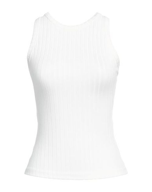 La Semaine Paris Woman Tank top White Size 10 Viscose, Polyester, Elastane