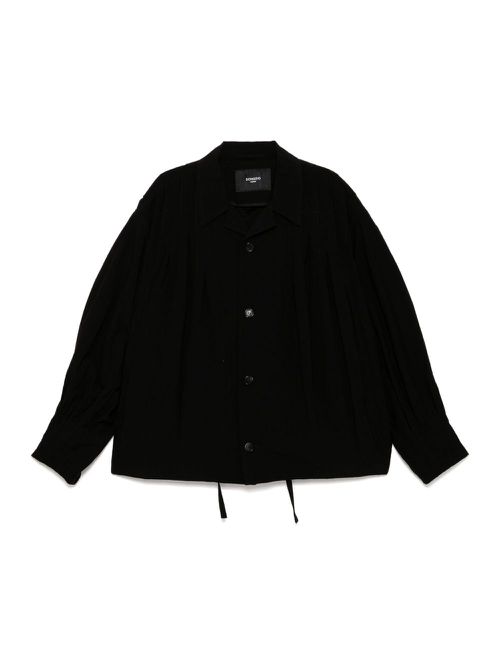 Polydart collared jacket - Black
