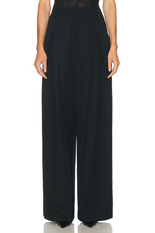 Ralph Lauren Collection Kelsie Trouser in Black - Black. 6 also