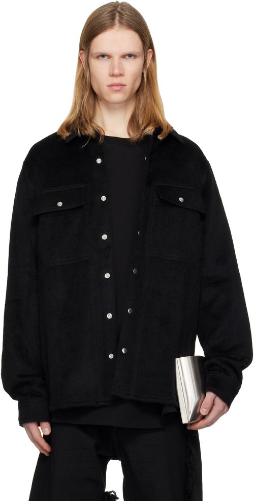 Black Alpaca Wool Shirt