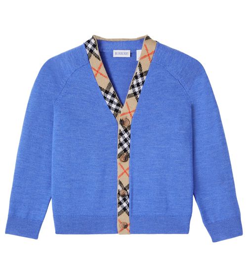 Burberry Check wool cardigan