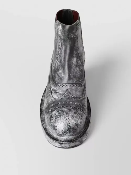 Dolce&Gabbana - leather brogue chelsea boot