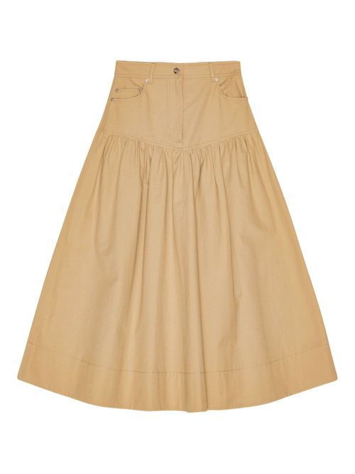 Logo-patch skirt - Neutrals