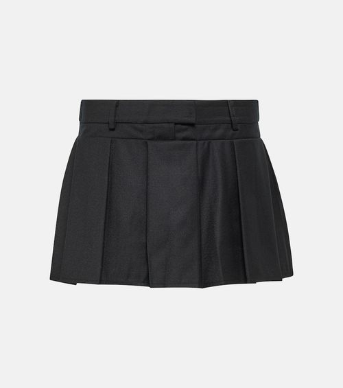 Myca pleated wool miniskirt