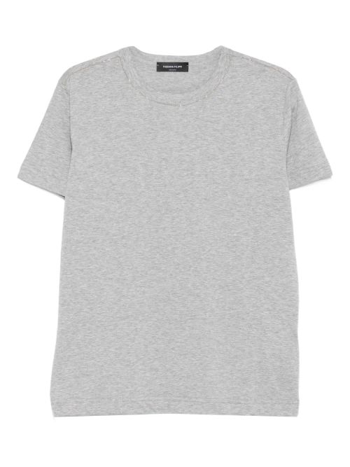 Crew-Neck Cotton T-Shirt — grey
