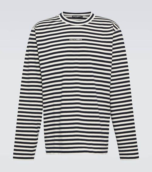 Striped cotton jersey T-shirt