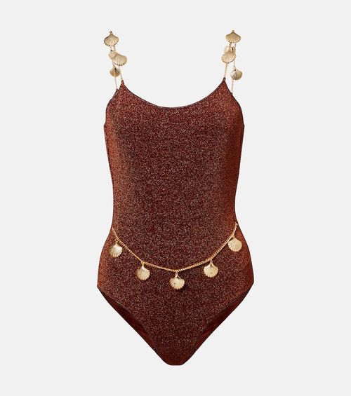 Oséree Lumière Shells embellished swimsuit