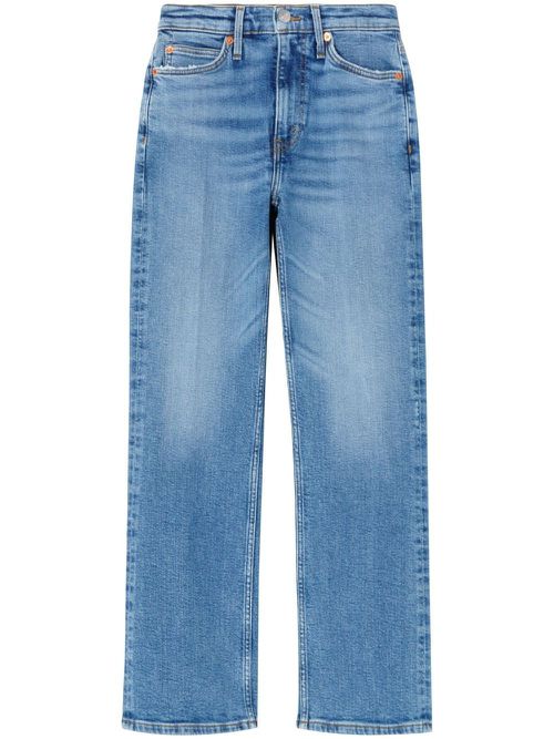 High-rise cropped bootcut jeans - Blue