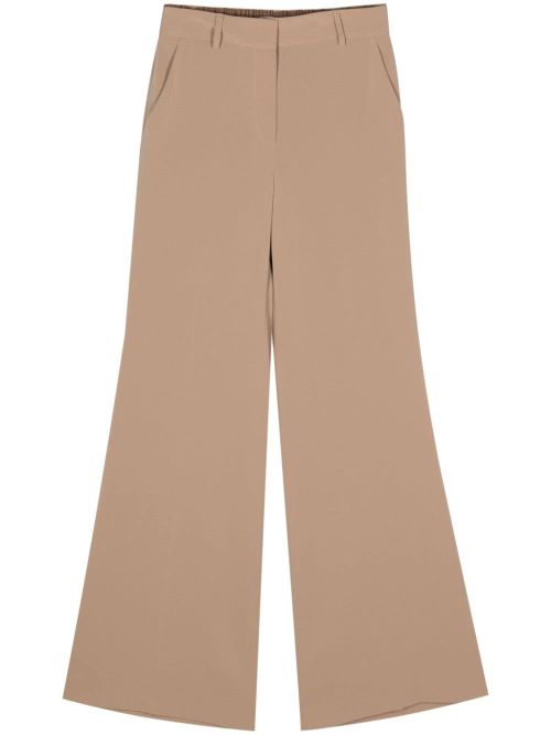 Flared Cady Trousers — Beige