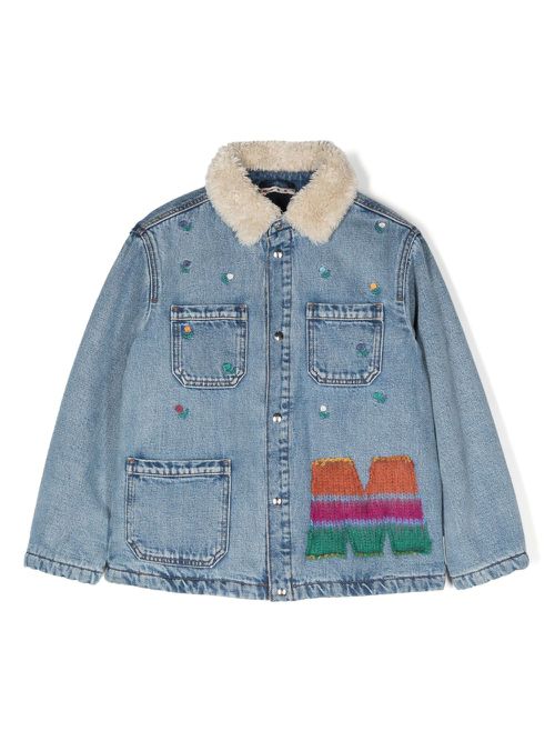 Embroidered denim jacket - Blue