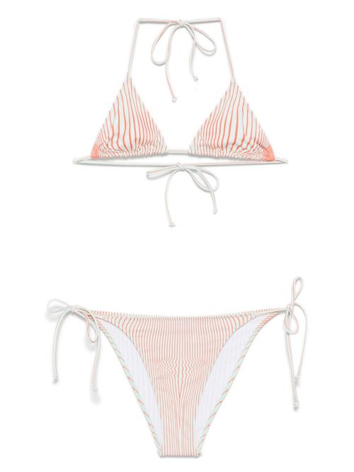 Pinstripe Body Morphing bikini - Green