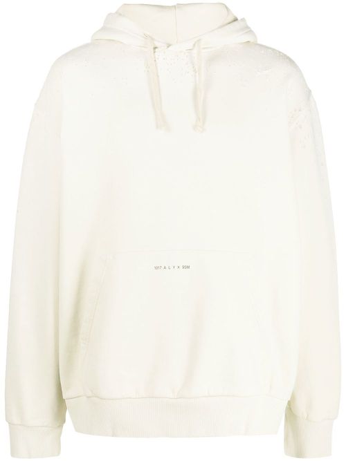 Logo-print cotton hoodie - Neutrals