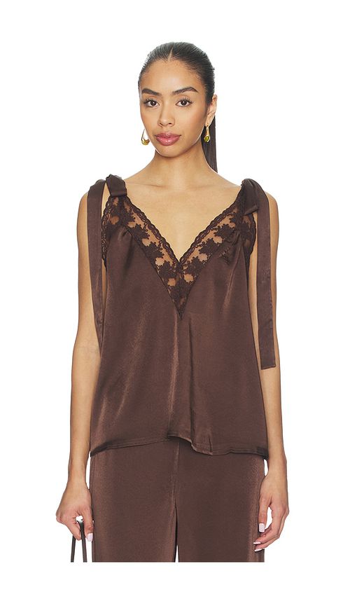 Bardot Aubrey Tie Strap Cami in Chocolate. 4. Also , 6, 8