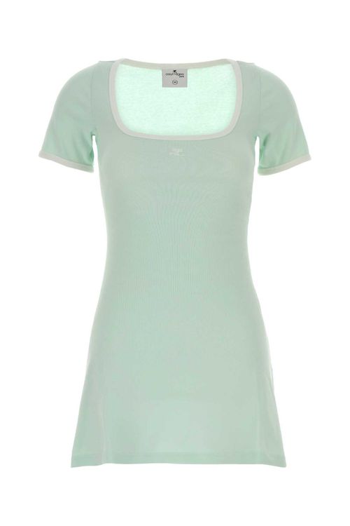 Mint Green Square Neck Mini Dress