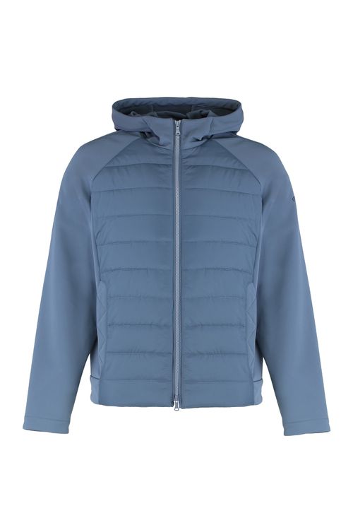 Technical Fabric Jacket With Zip And Hood