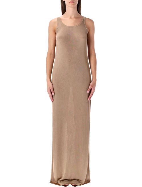 Long Tank Dress in Rib Knit Woman