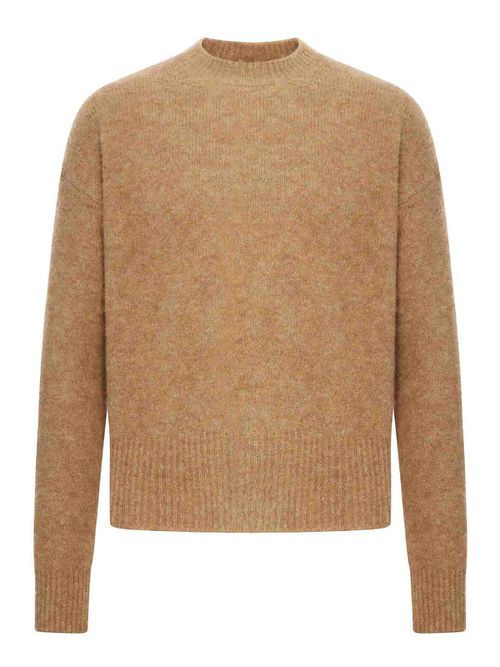 Crew Neck Alpaca Wool Sweater