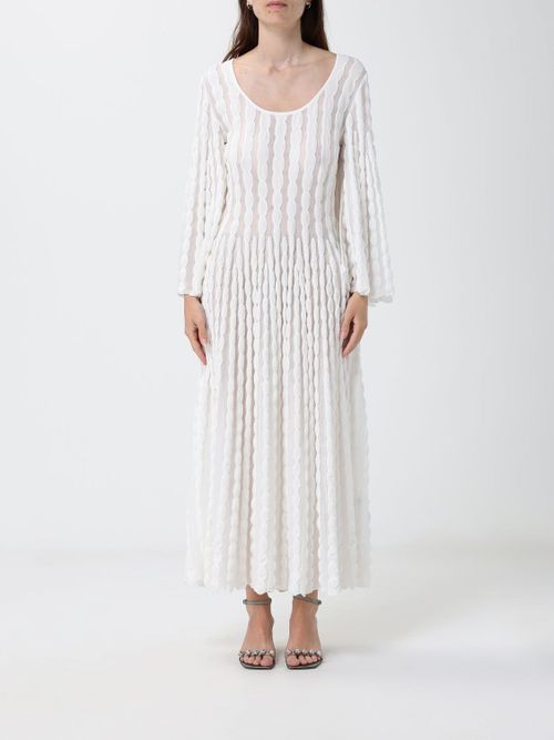 Long-Sleeved Knit Cotton-Blend Midi Dress