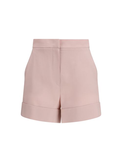 Mohair and Silk Canvas Bermuda Shorts — Beige