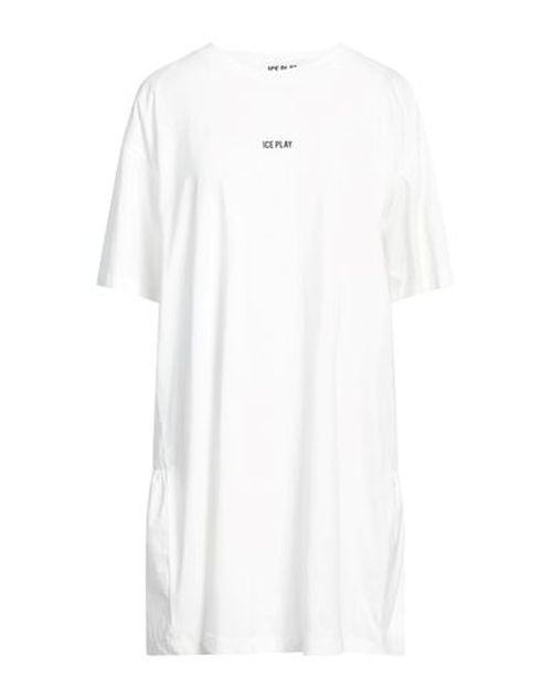 Woman Mini dress White Size M Cotton