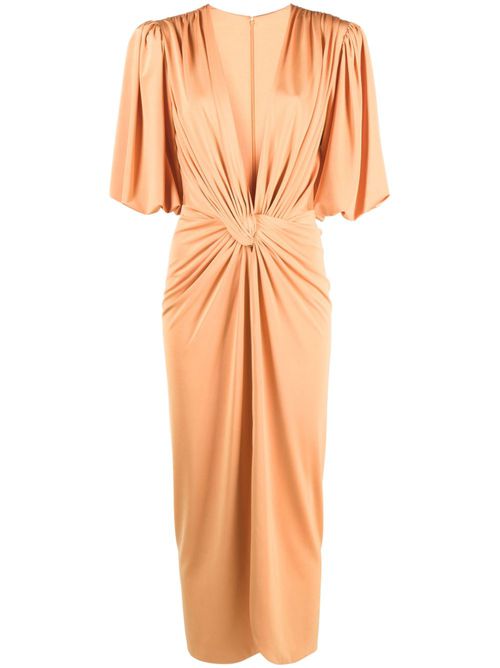 Mika twist-front midi dress - Orange