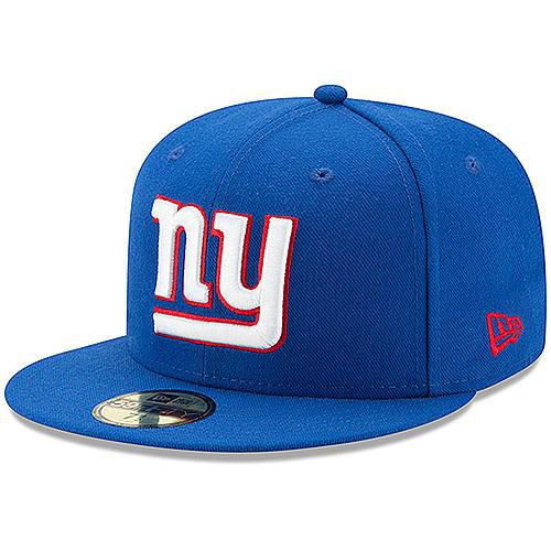 Officially Licensed NFL Men's Royal Omaha Fitted Hat - Giants