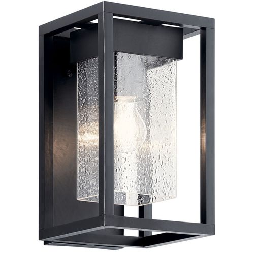 Mercer 12" Outdoor Light in Black with Silver Highlight
