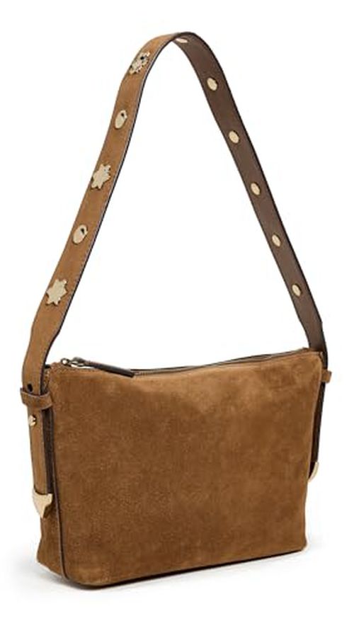Madewell Women's Suede Sun Stud Shoulder Bag, Aged Cognac, Brown, One Size