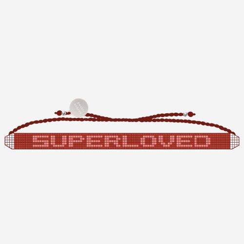 Red Superloved Glass Bead Bracelet