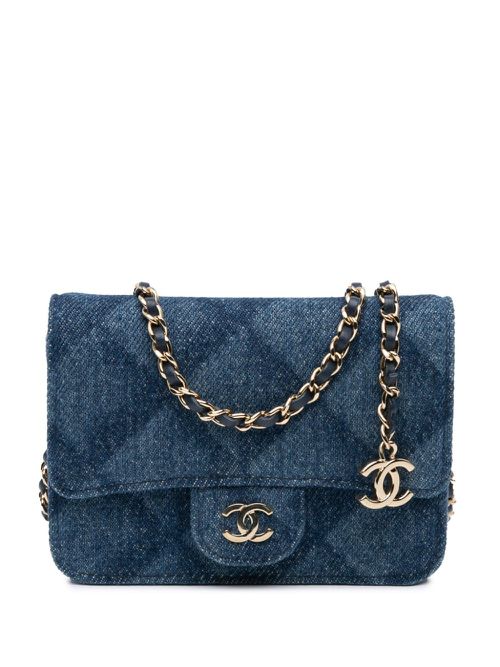 CHANEL Pre-Owned 여성 2021-2023 Denim Printed belt bag - Blue U90VX8NB91F3GEOV