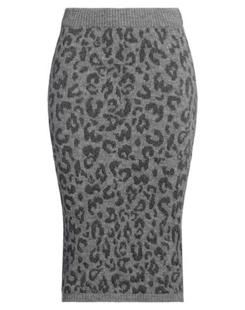 Woman Midi skirt Grey Size 6 Acrylic, Textile fibers, Viscose, Wool, Metal