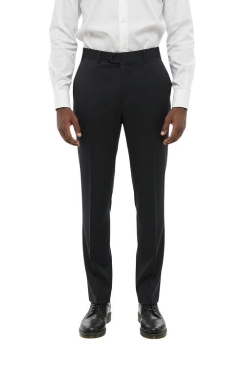 Black Flat Front Trousers