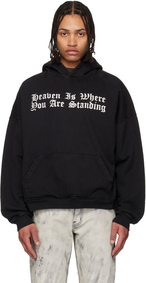 Black 'Heaven is Where' Hoodie