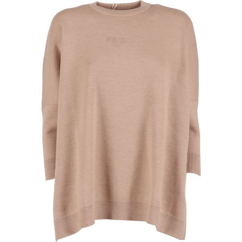 Fendi Jr Abito Wool Knit Logo