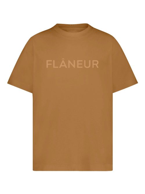 FLÂNEUR logo-print T-shirt - Brown