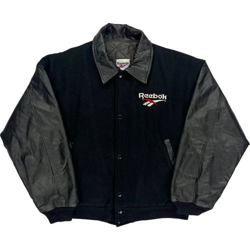 Reebok Varsity Jacket - Medium Black Wool Blend