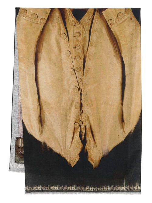Graphic-print scarf - Brown