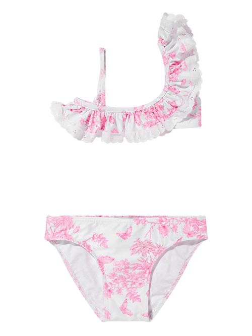 Ruffle-lace bikini - Pink