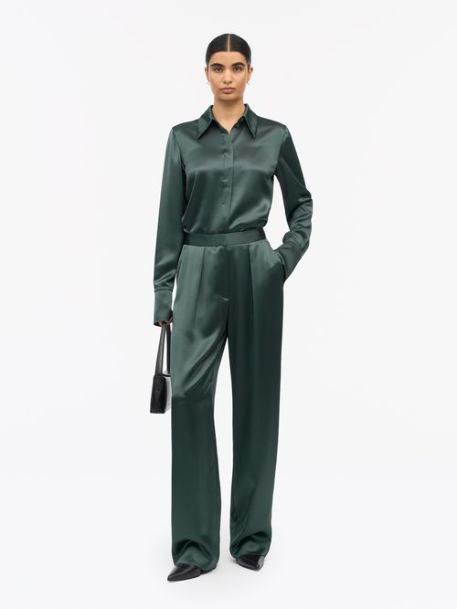 Inga Straight-Fit Satin Trouser