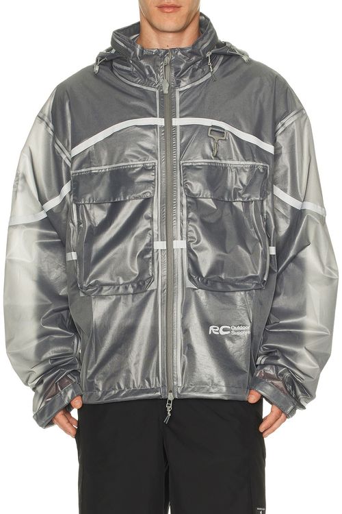 RC Outdoor Supply Owens Shell Jacket in Translucent Blue - Grey. L also in M, XL/1X