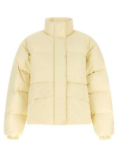 Quilted Water-Repellent Technical Down Jacket — Cream