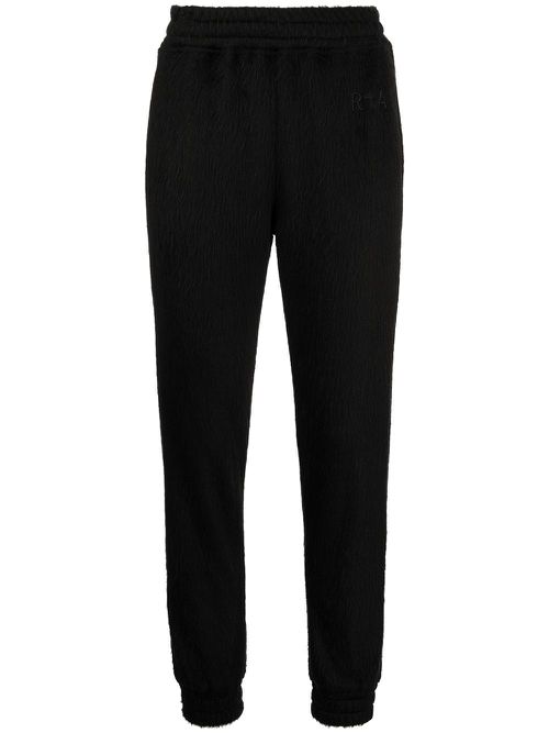 Sydney slub-textured trackpants - Black