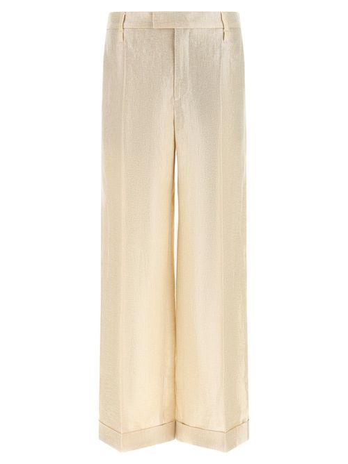 Lamé Linen Pants